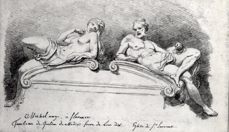 Image de l'oeuvre Le tombeau de Julien de Médicis par Michel-Ange,la sacristie de San Lorenzo à Florence